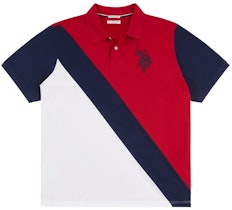 U.S  Polo Assn. Angled Cut & Sew Polo Haute Red